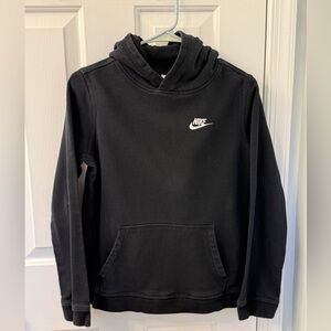 Nike black embroidered logo hoodie black YXL 14